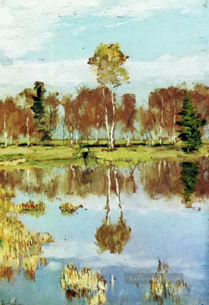 Herbst 1895 Isaac Levitan Flusslandschaft Ölgemälde